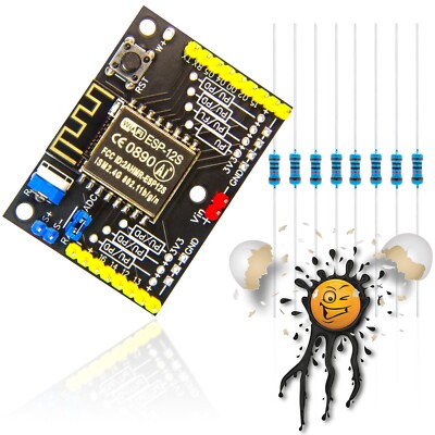 EI-OT ESP8266 ESP-12S 5-12V Tasmota ESPEasy Development Board ADC adj. Pull Down
