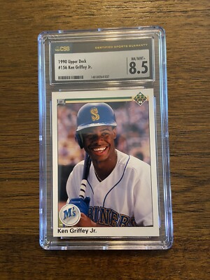 CSG 8.5 1990 Upper Deck Ken Griffey Jr Card #156 Error