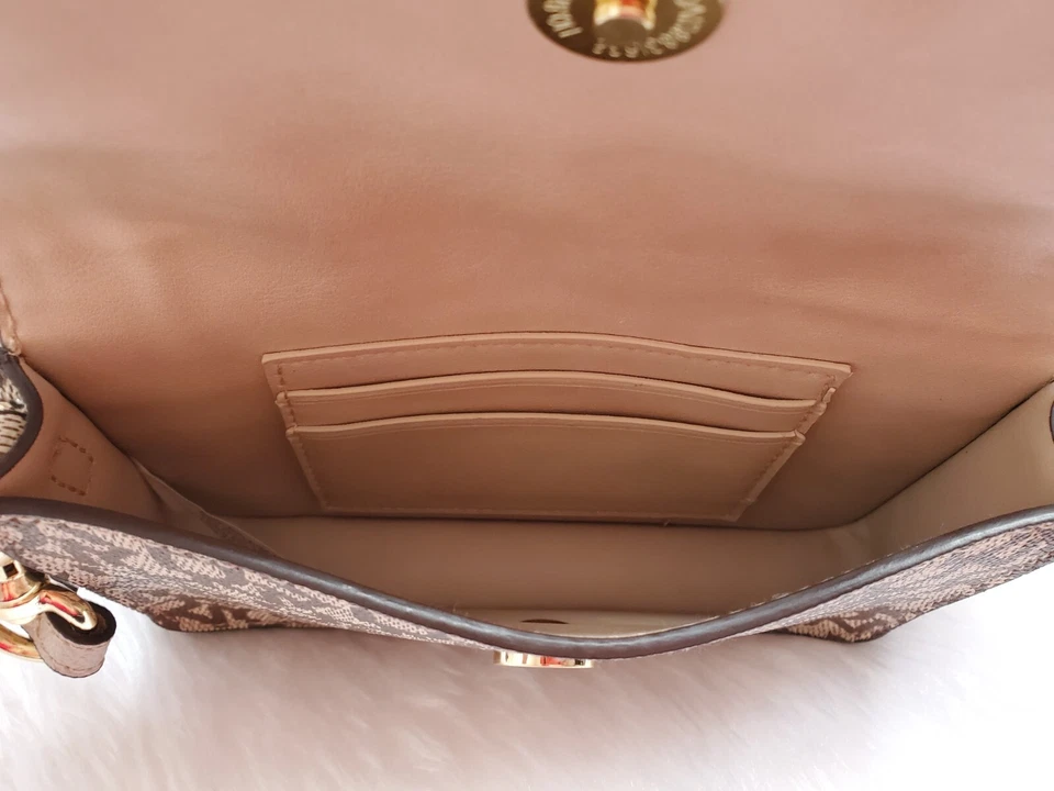 DKNY Brown Monogram Bum Bag Belt Bag Cross Body Bag Size S/M - Image 4 of 4