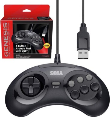 Retro-Bit Official Sega Genesis USB Controller - RBSGA035