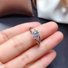 Moissanite Halo Wedding Engagement Ring 14k White Gold Plated 2.00 CT Round Cut