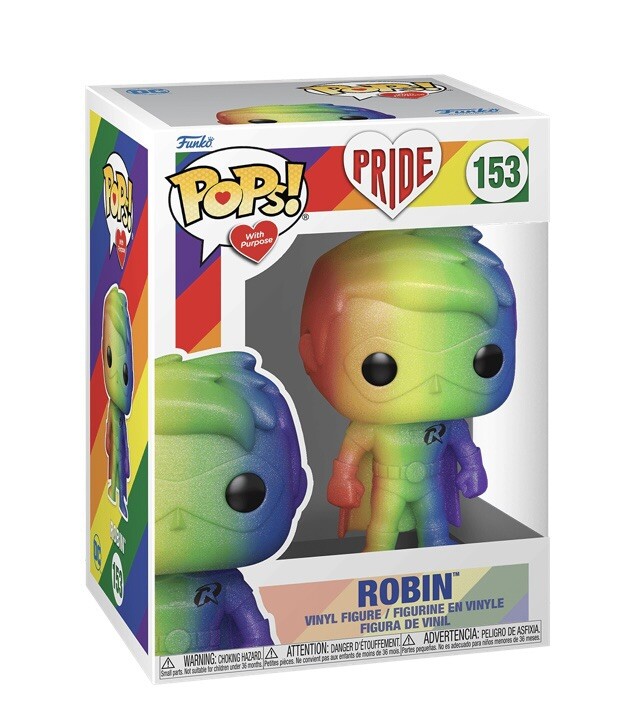 Pride Robin Funko Pop W/ Protector #153 Rainbow Heroes: Dc Batman Lgbtq+ Vinyl
