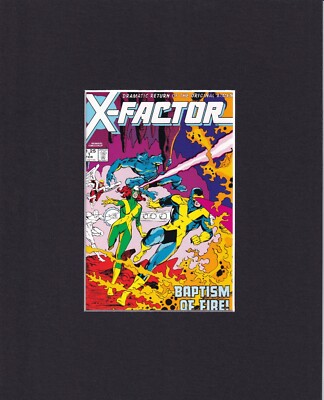 8X10'' Matted Print Postcard Comic Book Cover Art, X-Factor #1, 1986
