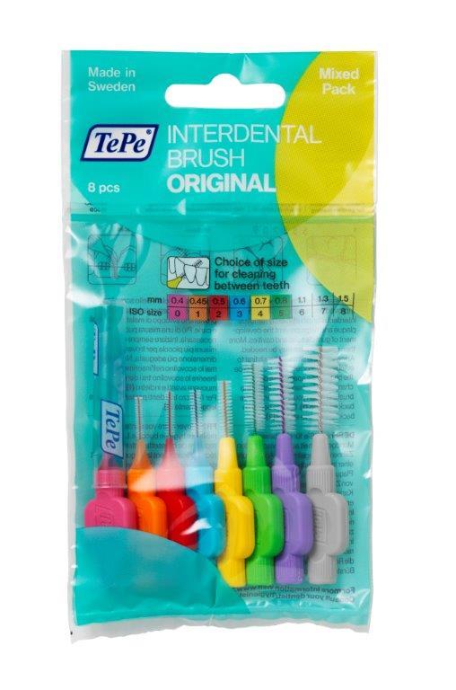 TePe Mixed Interdental Brushes - Pack of 8 Brushes