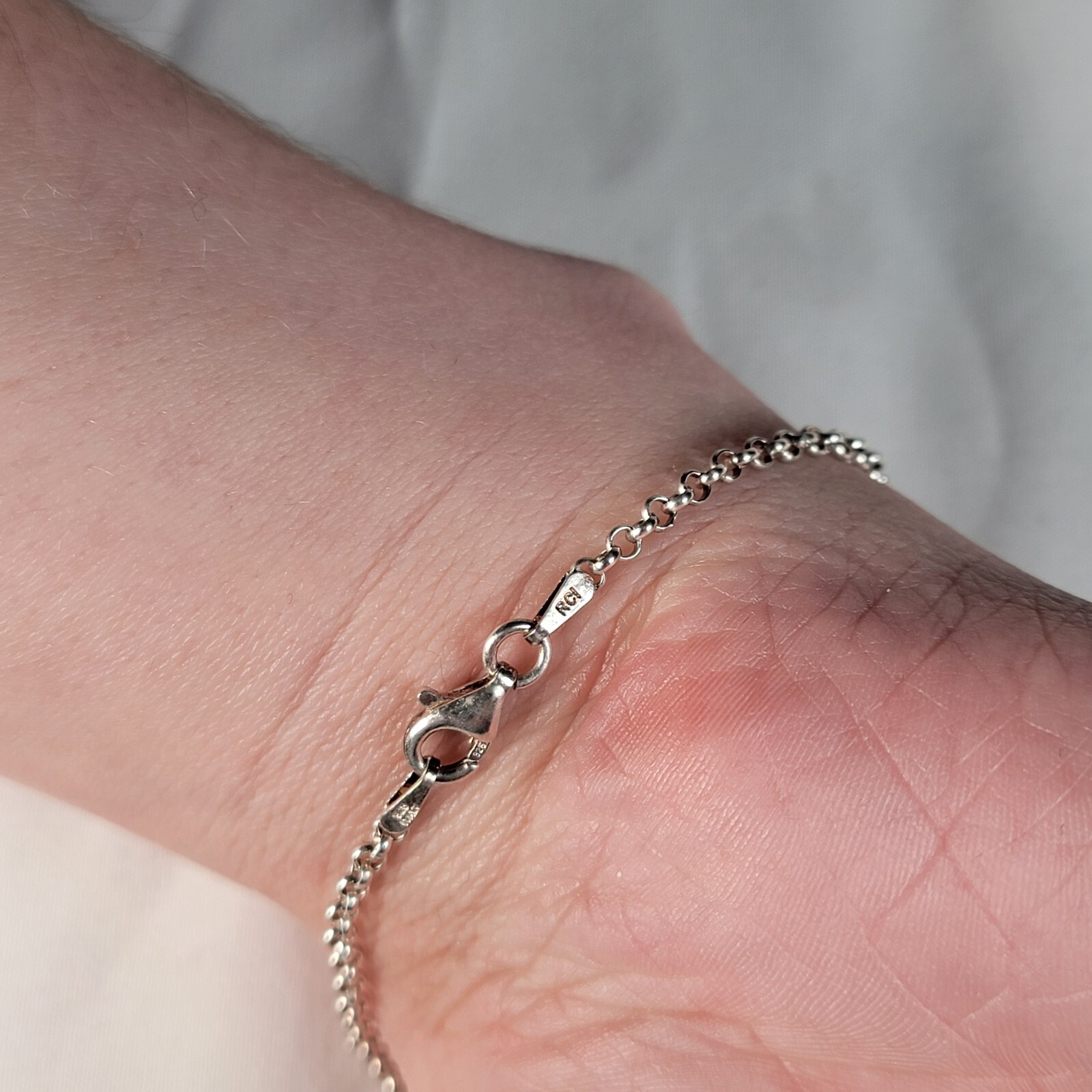 Solid Sterling Silver Initials RSL Letter Bracele… - image 2