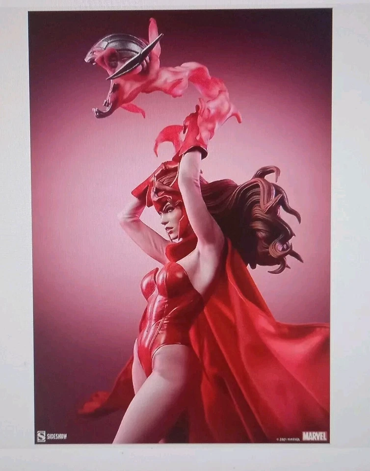 SCARLET WITCH Marvel Comics Premium Format 1/4 Statue Sideshow Collectibles - Photo 3/4