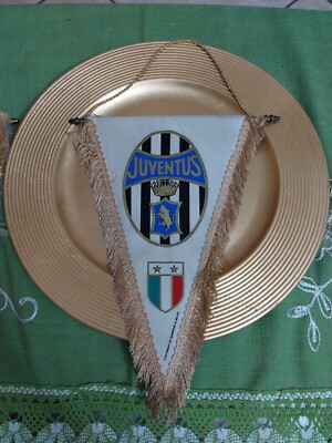Very Rare Juventus Two Star Pennant With Shield Copyright Of A.I.MA-TO  