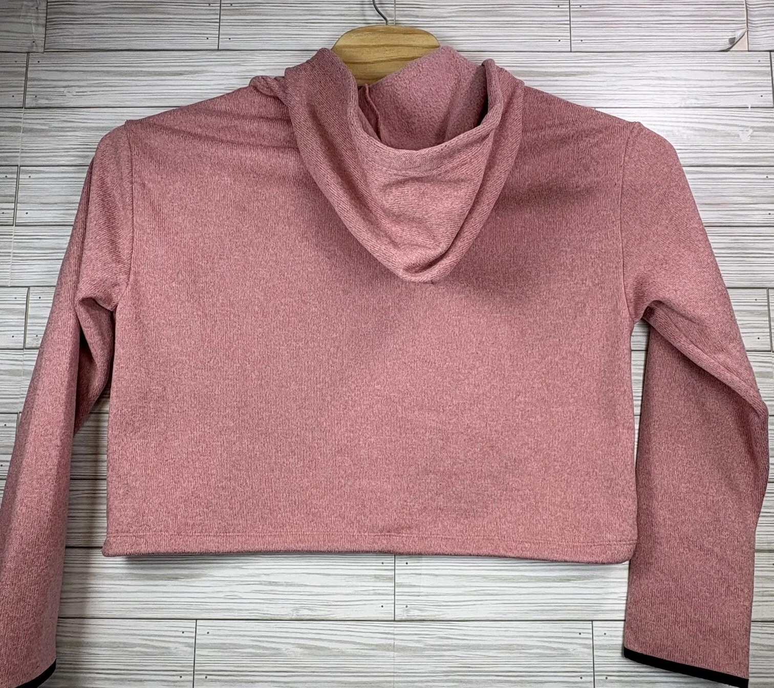 UNDERCOVER Felpa con cappuccio Victoria's Secret ROSA donna maglia ritagliata pull over draw string taglia Med