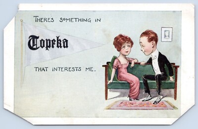 Topeka, Kansas KS Salesman Sample Greetings From c1910 Pennant Postcard ...