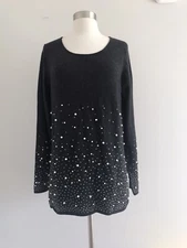 NWT IN CASHMERE THE FINEST QUALITY CASHMERE STUDDED SWEATER SIZE M