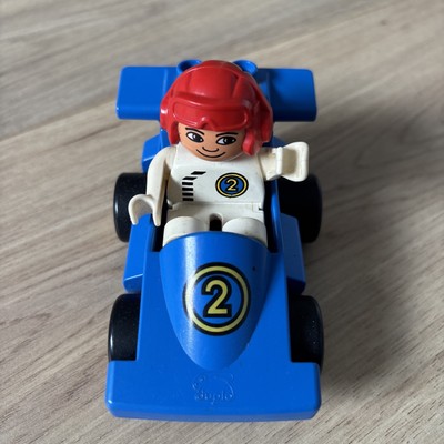 LEGO Duplo 2609 PreSchool Racer, Vintage, Rarität Rennauto Figur Pilot Rennwagen