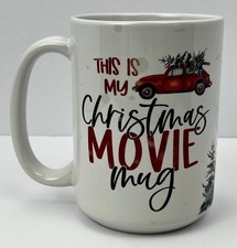 Christmas Movie Mug White Ceramic 15oz Red Truck Tree Design