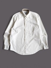 Men's Vintage Burberry White Oxford Shirt L 