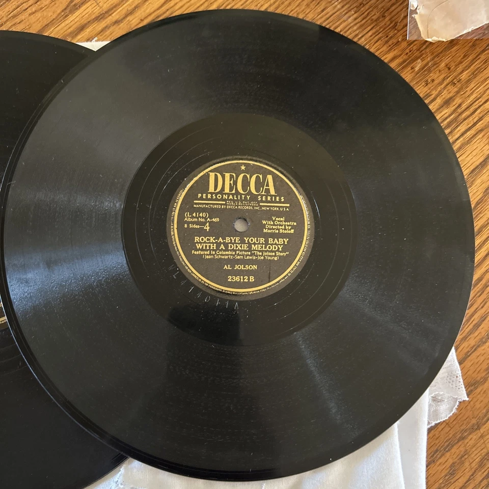 Al Jolson 78rpm Set Decca Records #A-469 Al Jolson In Songs He Made Famous - Image 4 of 4