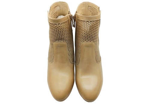 Tronchetto stivaletto donna NeroGiardini E409720D stivali casual pelle champagne - Imagen 5 de 6