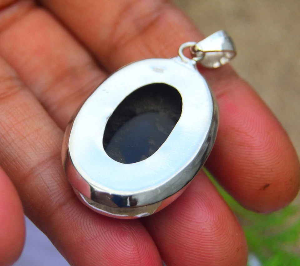 Triplet Opal Gemstone Handmade 925 Sterling Silver Jewelry Pendant Size-1.65" - Image 3 of 4