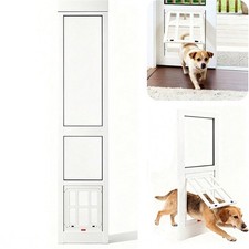 Dog Door for Sliding Glass Doors Pet Door with Tempered Glass Adjustable Height