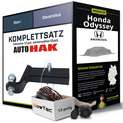 Für HONDA Odyssey Typ RL5,RC1,RC2,RC4 Anhängerkupplung starr +eSatz 13po uni 10-