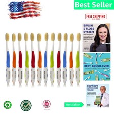 Dr. Plotka's Soft Flossing Toothbrushes - 12 Bulk Pack for Sensitive Teeth