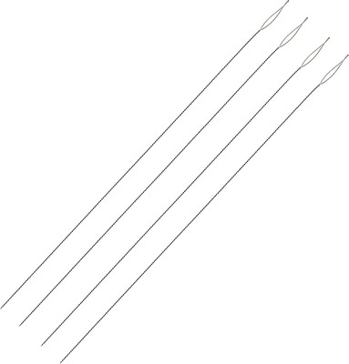 The Beadsmith Basic Elements Heavy - 5'' Long - 4 Needles, silver 
