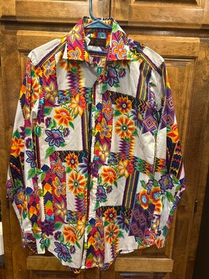 Mens Etro made in Italy floral dress shirt size 38 NWT