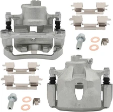 cciyu 19B2714 19B2715 Front Left & Right Brake Calipers With Bracket #R013