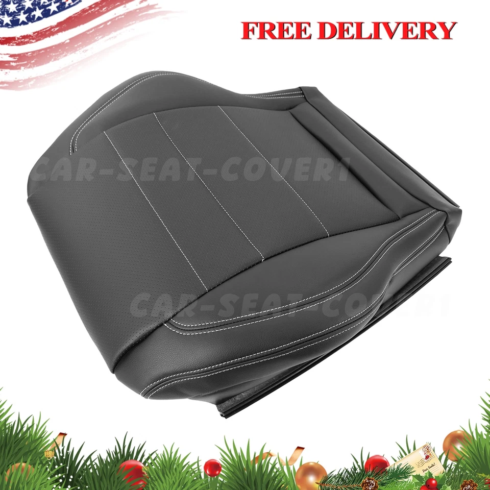 2012 2013 2014-15 Fits Mercedes Benz C250 C350 Front Bottom Leather Covers Black - Image 4 of 4