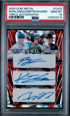 #ad Chaser Pack 🔥2024 leaf Konnor Griffin RC Trip auto 9 12 PSA 10 Read Description $6.99