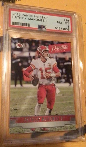 Patrick Mahomes 2019 Panini Prestige #19 PSA 8