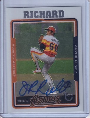 2005 Topps Retired Signature Edition #TA-JR J.R. Richard Auto ON CARD