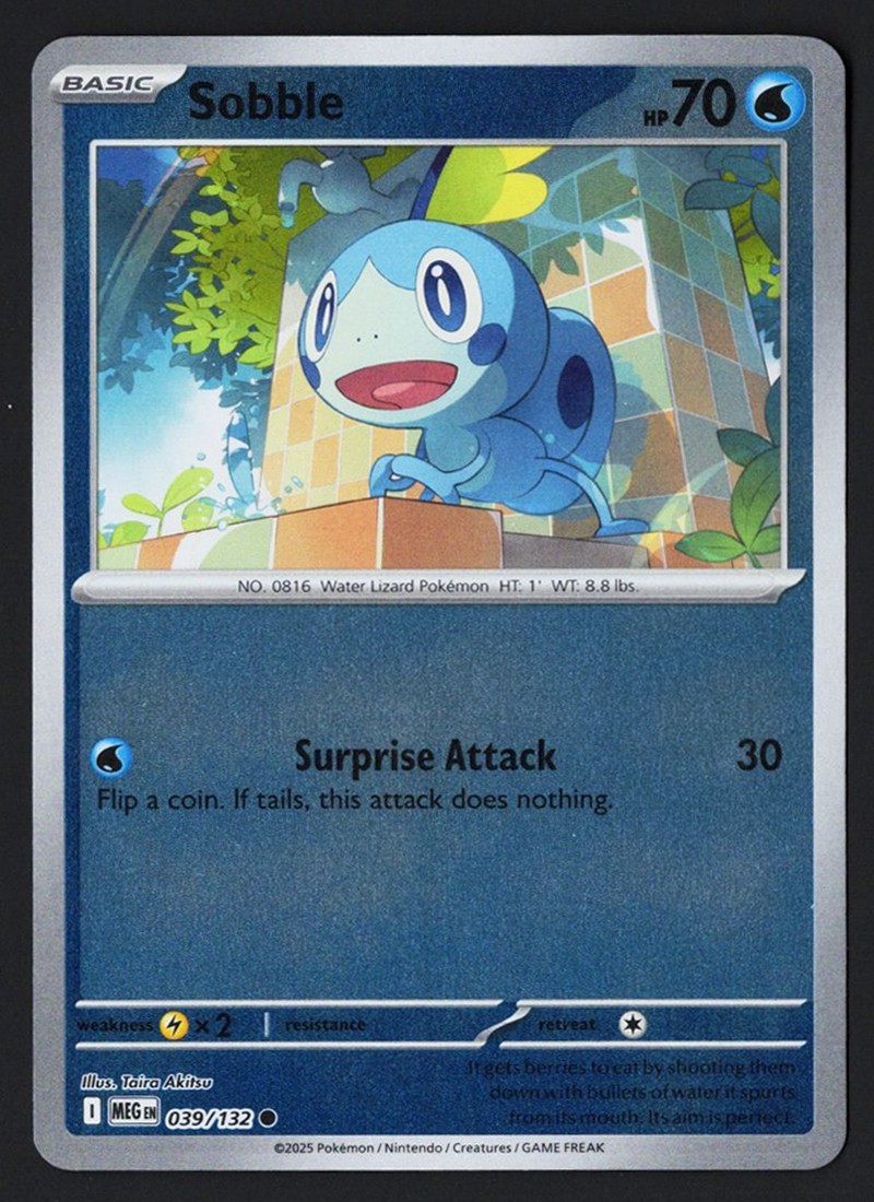 Sobble Reverse Holo 039/132 Mega Evolution 2025 - Pokémon TCG