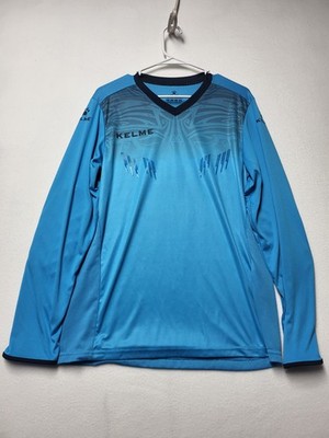 Kelme Blue Padded Goalkeeper Team Soccer Jersey Size Large