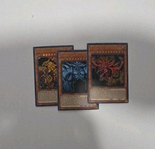 YUGIOH: Egyptian God Cards Set Obelisk, Slifer, & Ra LDK2 Ultra Rare NM