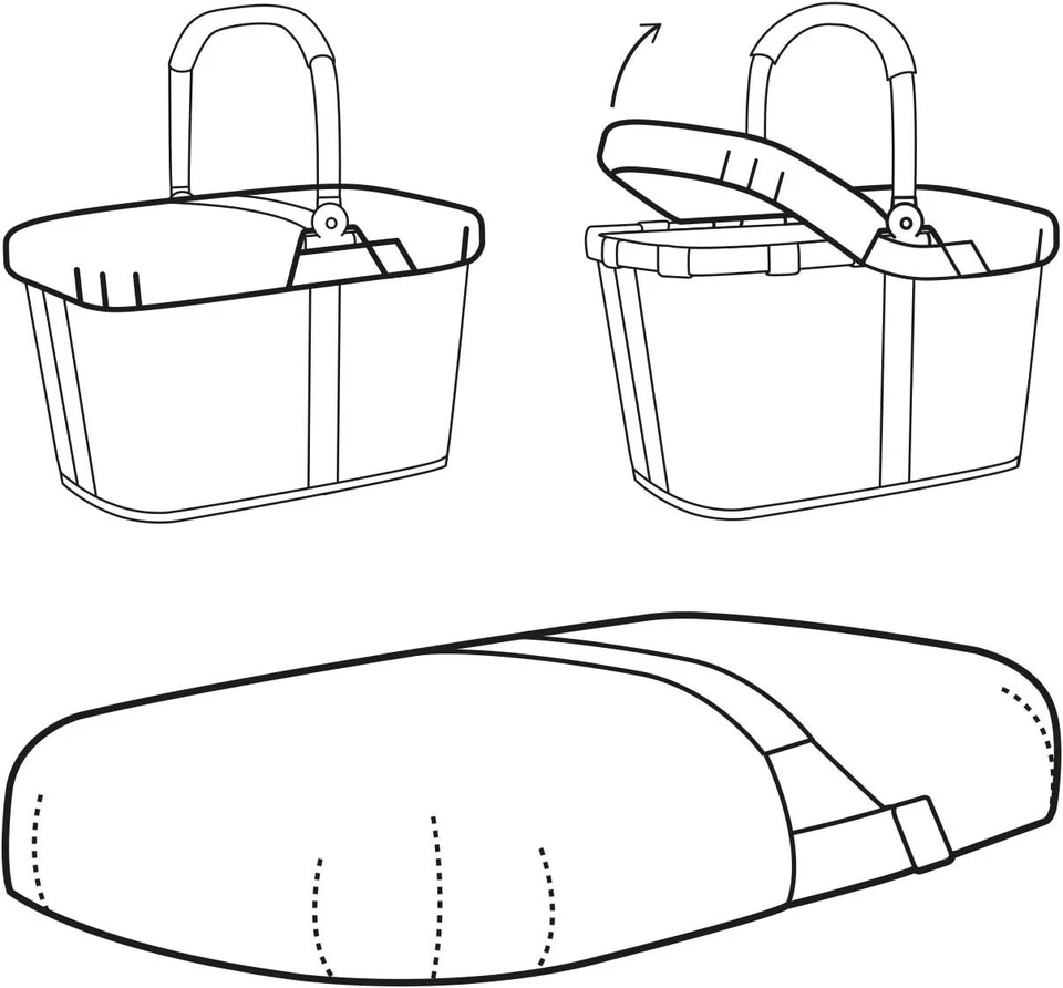 reisenthel carrybag cover Abdeckung schwarz black BP7003 - Bild 2 von 3