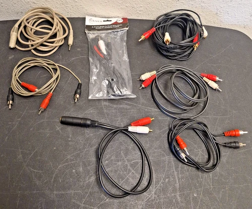 RCA Stereo Audio Cables - Lot of 7 - One New in Package! - All Excellent!