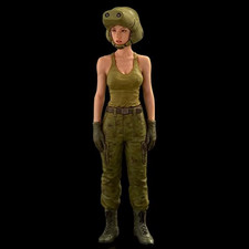 1/35 Scale Anime Style Female Tank Crew Figure Resin Model Kit Unassembled