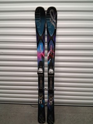 K2 SuperStitious Women s all mtn Skis 153cm W/ Marker Adjustable Bindings
