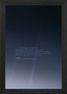 Hellblaue Punkte gerahmtes Wandbild Poster Leinwanddruck Bild