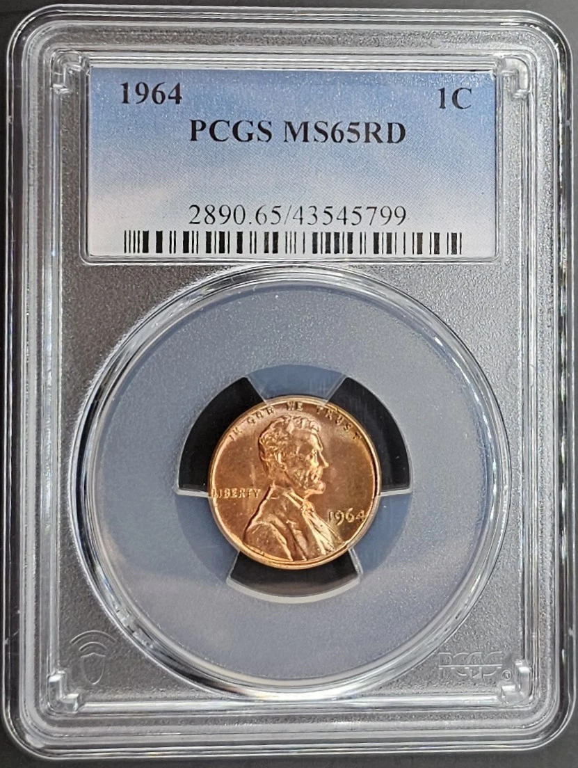 PCGS Certified MS 65 Graded 1964 Lincoln Memorial Small Cents