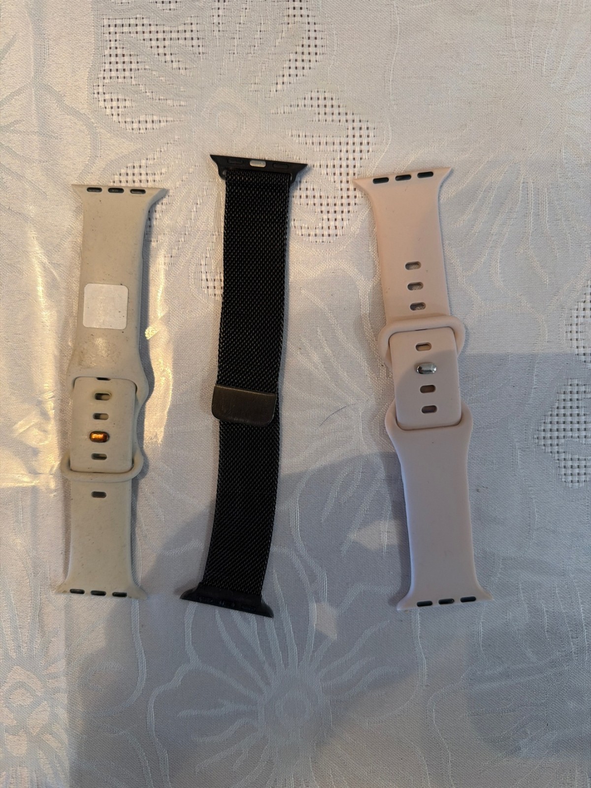 3-Pack Apple Watch Bands 38mm 40mm 41mm Small Cream Milanese Pink Sport Open Box
