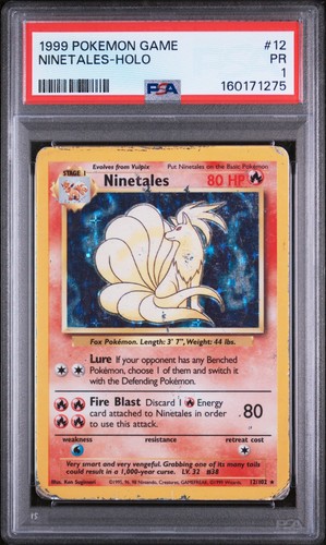Ninetales graded PSA 1 for sale on eBay