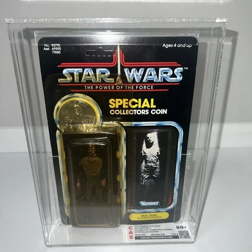 1985 Kenner STAR WARS PotF HAN SOLO CARBONITE LAST 17 GRADED CAS 80+