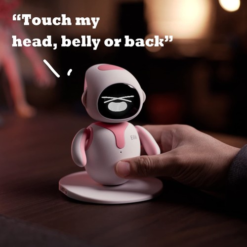 ENERGIZE LAB Eilik Pink - Touch Interactive Toys, Cute Robot Pets with Abunda...
