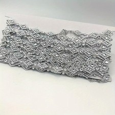 354.33in Plastic Rhinestone Chain Trim for DIY Clothes Curtain Sofa Decor Silver