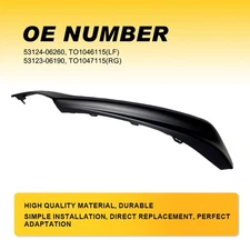 For Toyota SE Camry XSE 21-23 Gloss Black Front Bumper Garnish Trim Cover Fang J