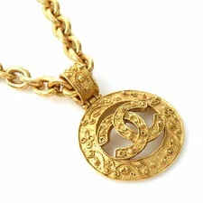 CHANEL Coco Mark Metal Gold Necklace for Women e60268a