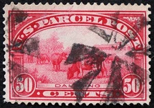 U.S. Used Stamp Scott #Q10 50c Parcel Post. Lovely Starburst Fancy Cancel.