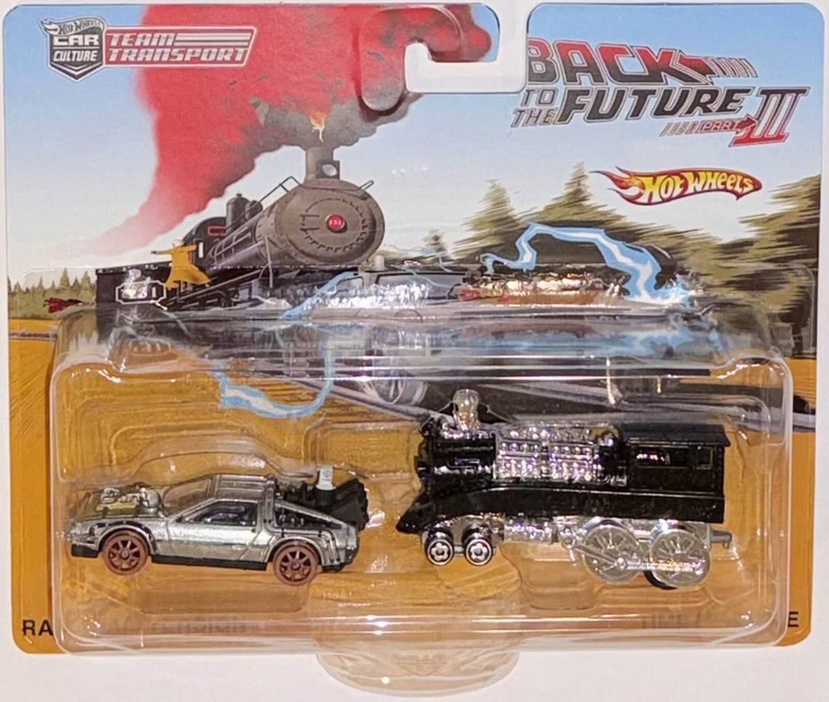Time Machine w/Train Custom Hot Wheels Team Transport Set 