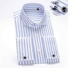 Collar Men's Long Sleeve Business Formal Male Dress Shirts