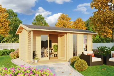 Gartenhaus Blockhaus Holzhaus RIVERSIDE 28 28 mm 500x320 cm m. Fußboden LASITA